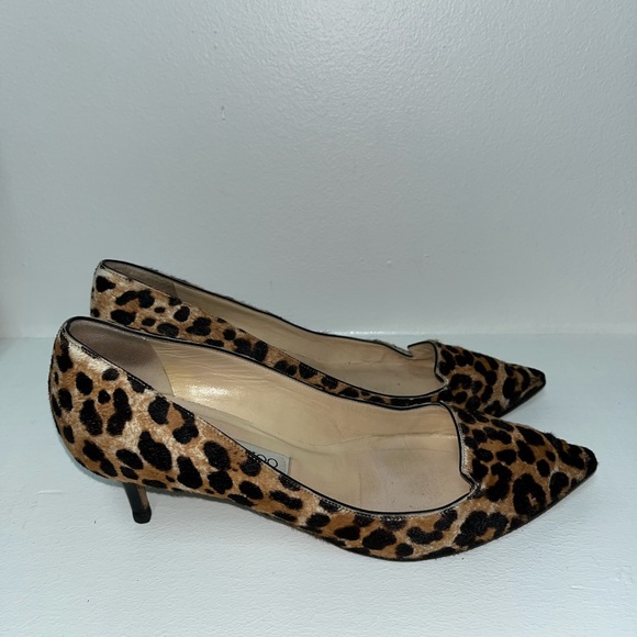 Jimmy Choo Leopard Kitten Heels - Picture 4 of 15